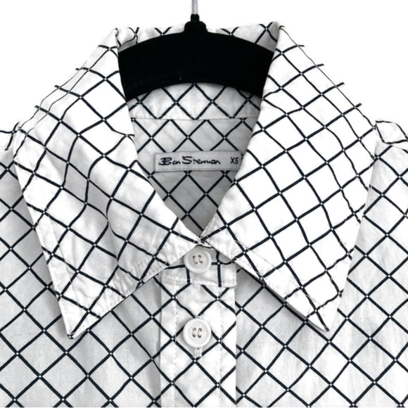 BEN Sherman 100% cotton fitted button down collared dress shirt. Size XS - Picture 3 of 6